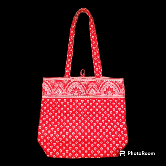 Vera Bradley Handbags - Retired! Vintage Vera Bradley Nantucket Red Cotton Button Tote Bag